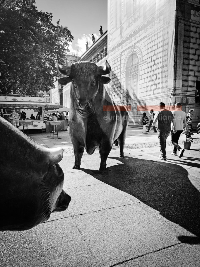Börse, Frankfurt, Bulle und Bär,